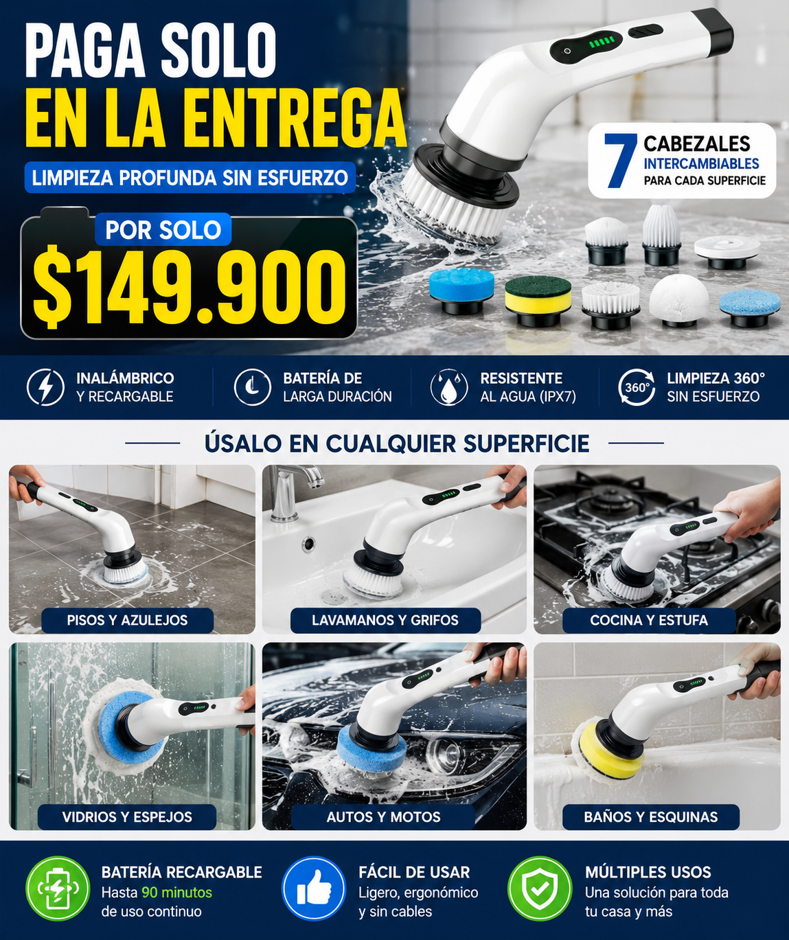 Cepillo Electrico 9 en 1