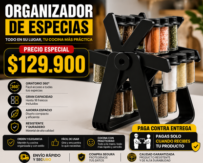 Organizador de Especias Giratorio